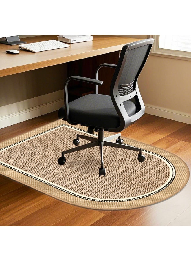 LOKIPA Office Chair Mat for Hardwood Floors, 60x120cm - Thick 5mm Non-Slip Rug, Eco-Friendly Floor Protector for Desk Chairs on Wood, Tile, Marble - Noise Reducing, Machine Washable - Image 1