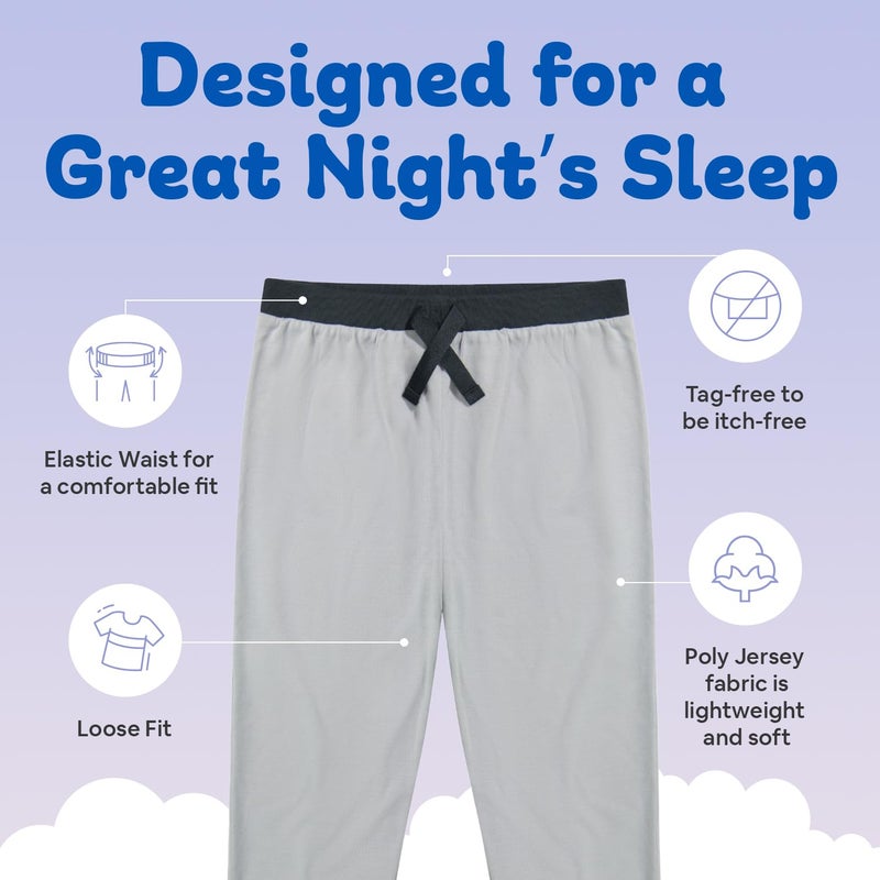 US Angels Boys Pajamas Set | 3-Piece Pant, Shirt, Shorts Sleepwear Pjs for Kids | Loose Fit, Soft, Breathable - Image 4