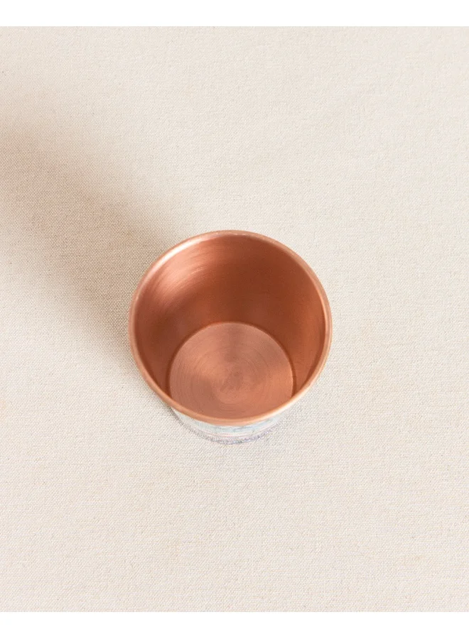 Chumbak Karaikudi Tiles Copper Tumbler, Small, 250ml