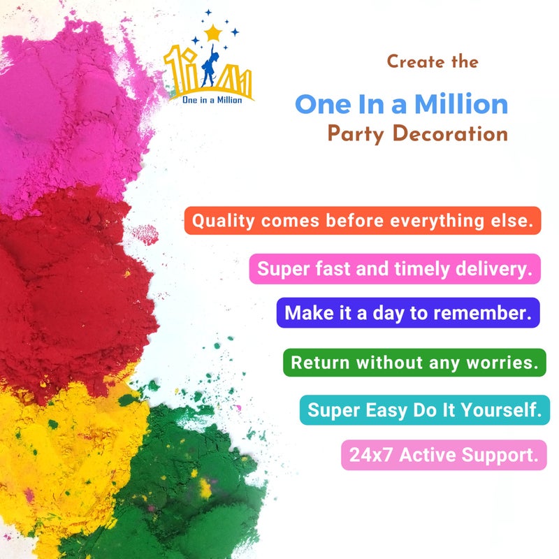 1iAM 1iAM Happy Holi Decoration Items | 1pc 13.6X10.3cm "LET'S PLAY HOLI" 300gsm Printed Paper Banner for Celebration of 14th March in Home, Office, Club, School, Collages, Restaurant, Apartment Decoration  - Image 4