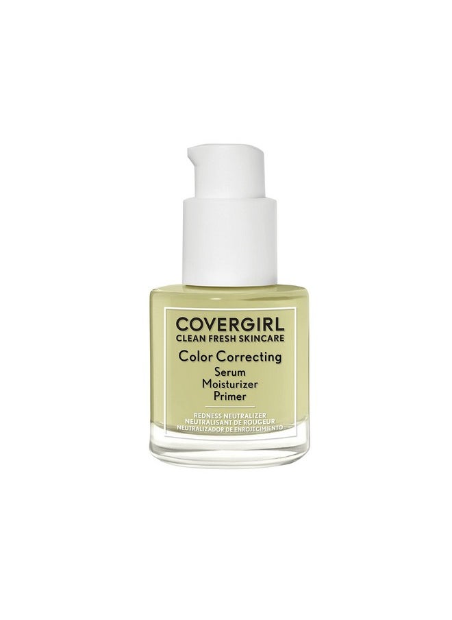 CoverGirl COVERGIRL Clean Fresh Color Correcting Serum + Moisturizer + Primer - Moisturizer, Face Primer, Covergirl Skincare, Vegan Formula - 100 - Fair, 30ml (1.0 fl oz)  - Image 1