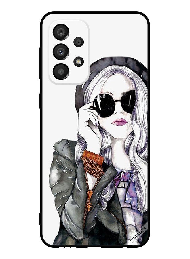 Covernex Protective Case Cover For Samsung Galaxy A33 5G   Glass Stylis Cute Girl - Image 1