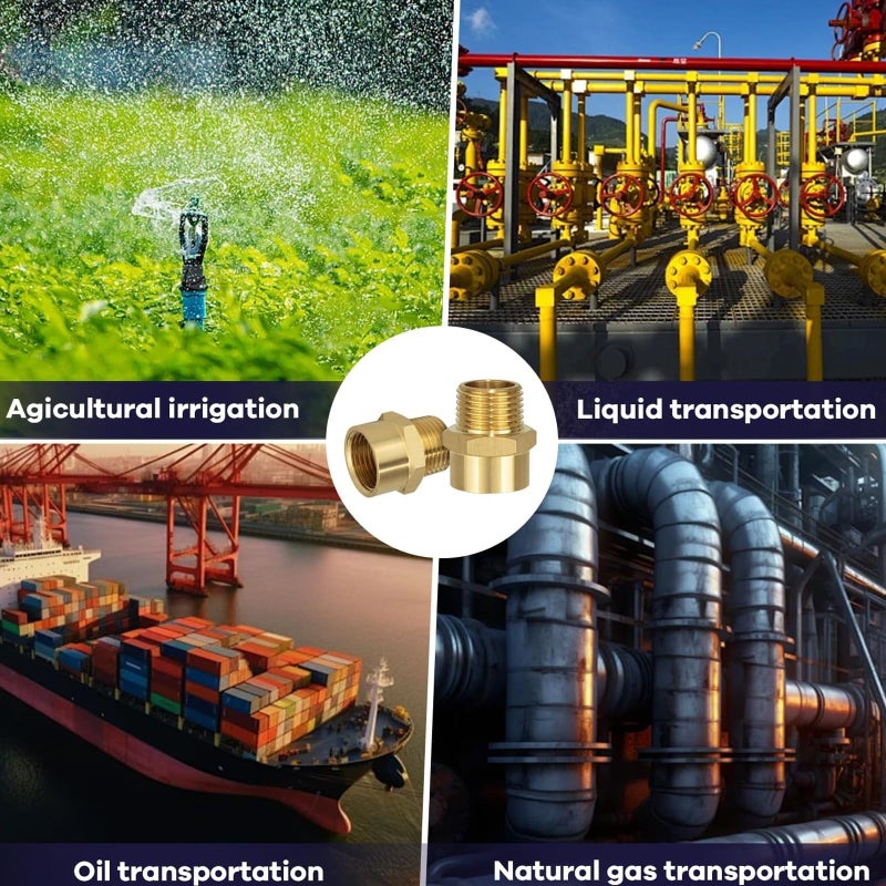 براس 1 2 بوصة خيط ذكري إلى محول خرطوم حديقة G خيط 2 حزمة - Image 3