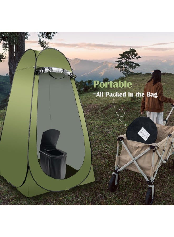 بلومنغ تايم في الهواء الطلق التخييم تغيير خيمة ، التخييم دش وتغيير المأوى ، سميكة ودافئة المحمولة تغيير خيمة ، بسيطة دش الضميمة ، في الهواء الطلق المرحاض خيمة - Image 2