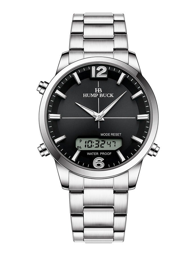 HUMPBUCK Minimalist Watch for Men Waterproof Dual Display Watch with 1/100 Second Precision Casual Sports Wristwat Wristwatch - Image 3