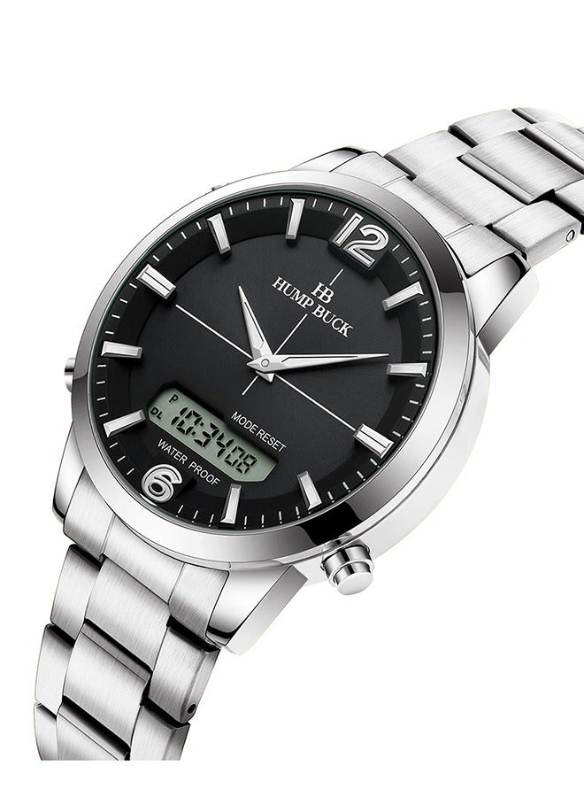 HUMPBUCK Minimalist Watch for Men Waterproof Dual Display Watch with 1/100 Second Precision Casual Sports Wristwat Wristwatch - Image 4