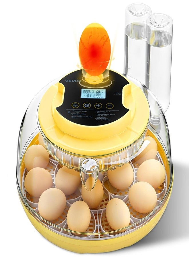 VEVOR 18 Egg Incubator, Automatic Egg Turner with LED Candler, Temperature & Humidity Control, 360° View Clear Window, Auto Water Refill, Poultry Eggs Incubators for Hatching Ducks Goose Quail - Image 1