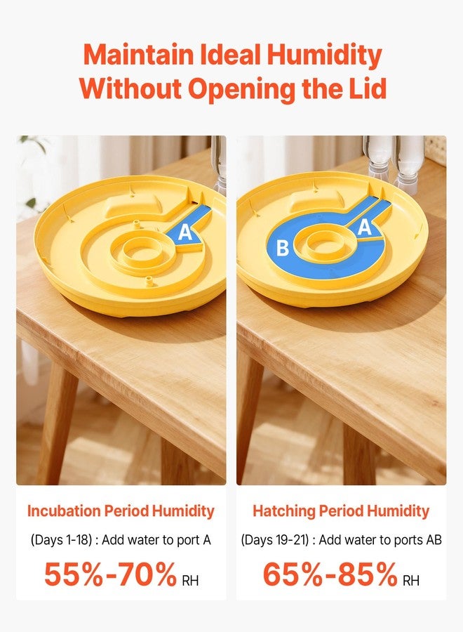 VEVOR 18 Egg Incubator, Automatic Egg Turner with LED Candler, Temperature & Humidity Control, 360° View Clear Window, Auto Water Refill, Poultry Eggs Incubators for Hatching Ducks Goose Quail - Image 3