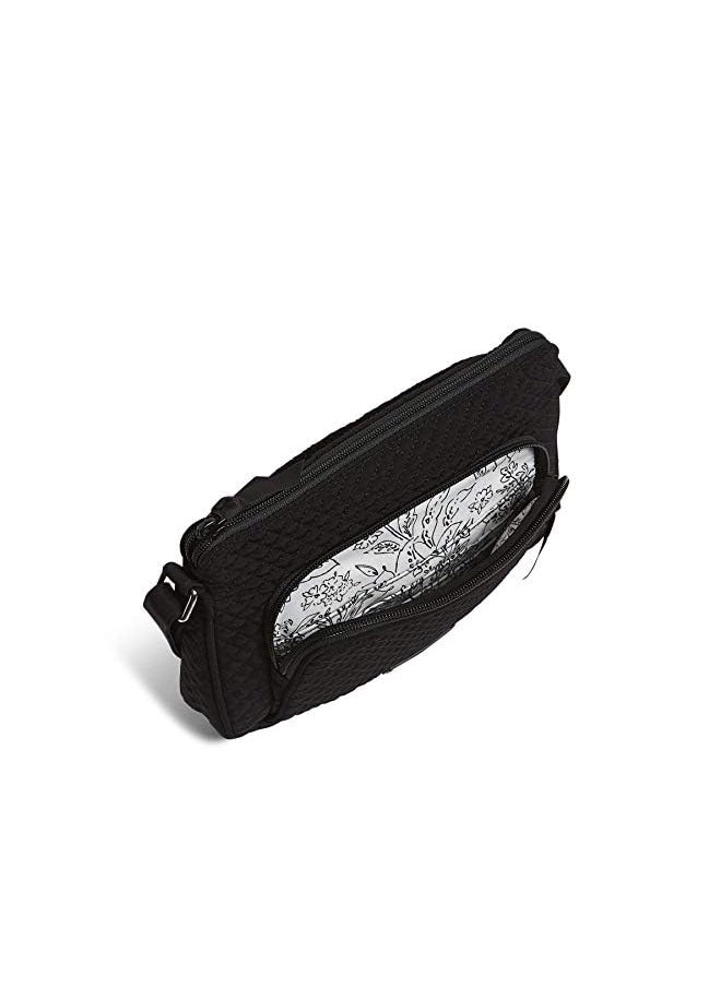 Vera Bradley - Women's Microfiber Little Hipster Crossbody Purse with RFID Protection, Classic Black, One Size - Image 1