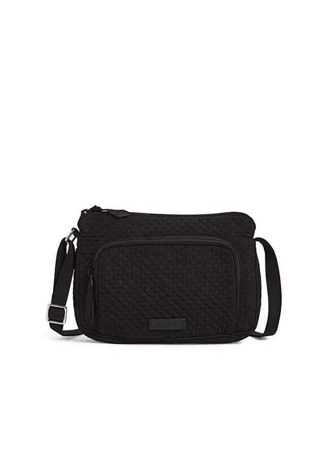 Vera Bradley - Women's Microfiber Little Hipster Crossbody Purse with RFID Protection, Classic Black, One Size - Image 1