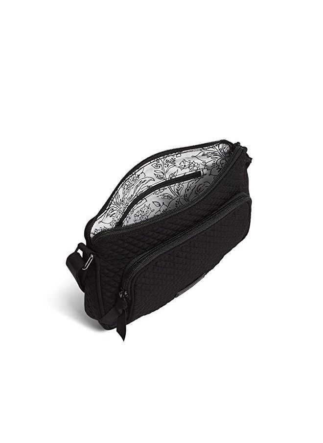Vera Bradley - Women's Microfiber Little Hipster Crossbody Purse with RFID Protection, Classic Black, One Size - Image 1