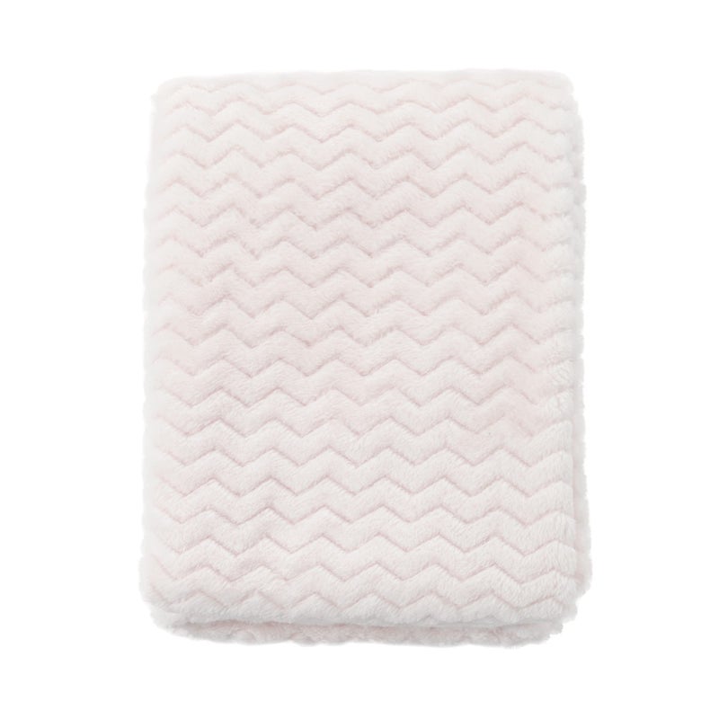 CREVENT 30''X40'' Soft Cozy Warm Baby Blankets for Boys Girls Solid Color - All Season Use - Newborn Essentials (Wave Ivory/White) - Image 1