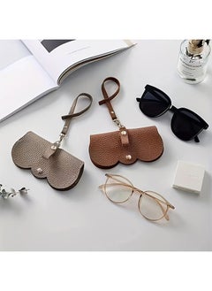 Generic Luxury PU Leather Glasses Bag – Hanging Travel Case for Sunglasses & Eyewear Protection  - Image 3