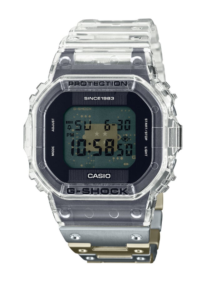 CASIO Casio Unisex Watch- G-SHOCK 40th Anniversary CLEAR REMIX Digital Clear Dial Stainless Steel Resin Composite Band DWE-5640RX-7DR.  - Image 1
