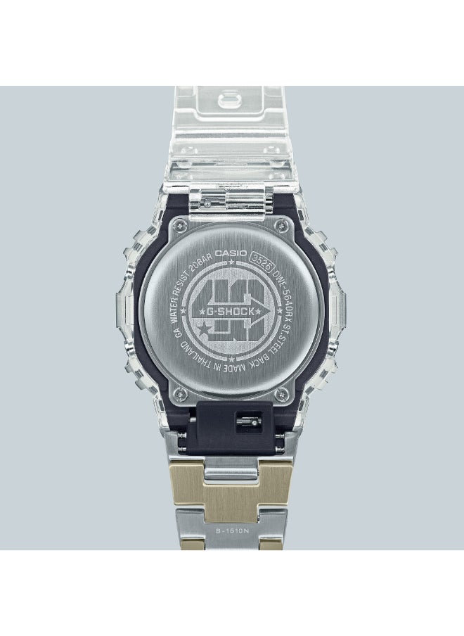 CASIO Casio Unisex Watch- G-SHOCK 40th Anniversary CLEAR REMIX Digital Clear Dial Stainless Steel Resin Composite Band DWE-5640RX-7DR.  - Image 2