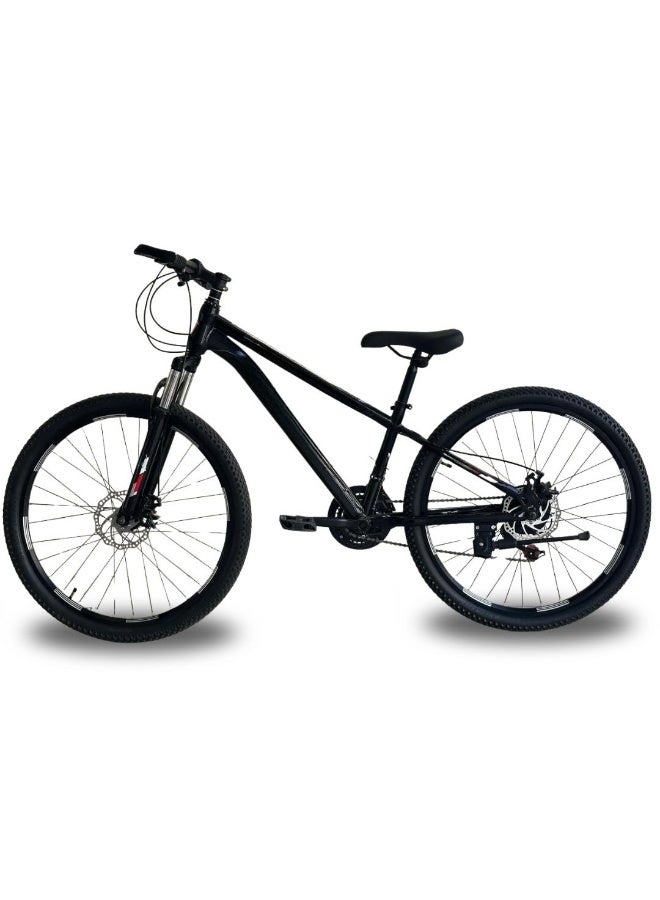 دراجة جبلية فائقة الجودة مقاس 26 بوصة، إطار من الفولاذ الكربوني بـ 21 سرعة، نظام تعليق أمامي، فرامل قرصية مزدوجة، - Image 1