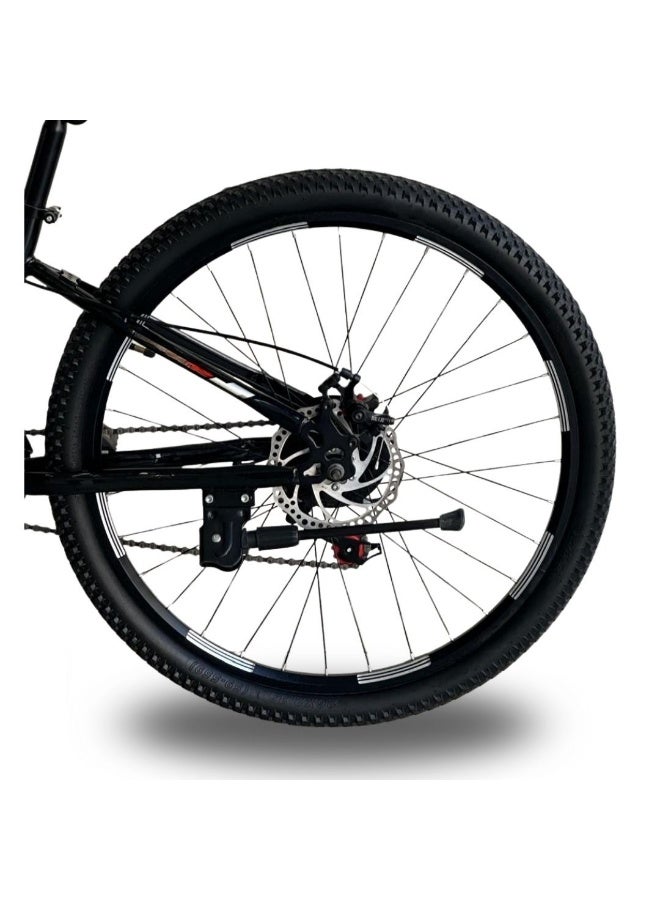 دراجة جبلية فائقة الجودة مقاس 26 بوصة، إطار من الفولاذ الكربوني بـ 21 سرعة، نظام تعليق أمامي، فرامل قرصية مزدوجة، - Image 3