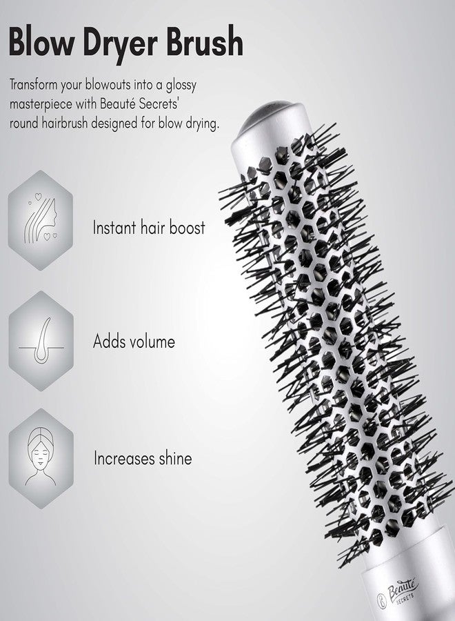 Beauté Secrets Professional Round Brush for Blow Drying Ceramic Ion Thermal Barrel Brush for Precise Styling and Maximum Volume - Lightweight Round Hair Brush for Manageable Hair 25MM - Image 3