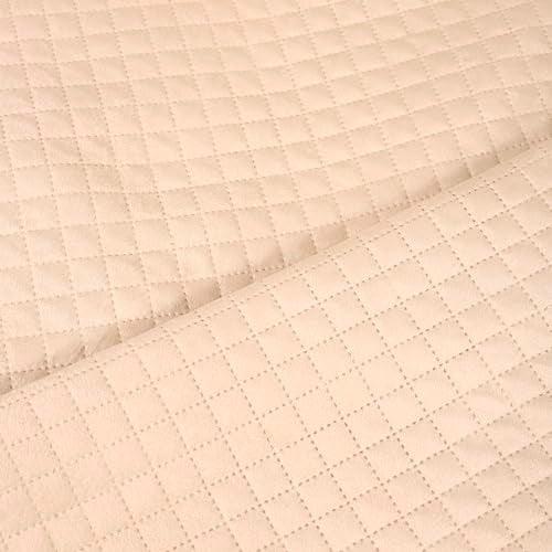 STITCHNEST 4 Seater Quilted Velvet Sofa Cover | Elegant Beige Sofa Protector for Living Room | Soft, Washable | Perfect for Enhancing Living Room Interiors - Image 4