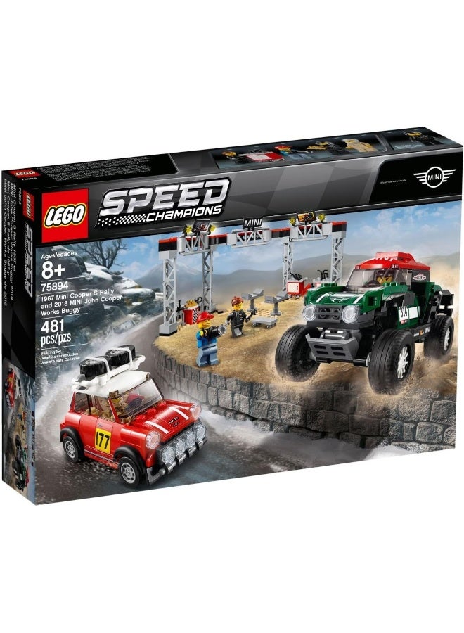 LEGO LEGO Speed Champions 1967 Mini Cooper S Rally and 2018 Mini John Cooper Works Buggy 75894 Building Kit (481 Pieces)  - Image 3