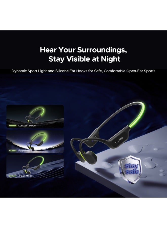 DOOGEE Bone Conduction Headphones, LED Headband, IP68 Waterproof for Swimming, 10 Hours Battery Life, Bluetooth 6.0, MP3 Mode, 32GB Storage, Suitable for Cycling, Swimming and Fitness - Image 5