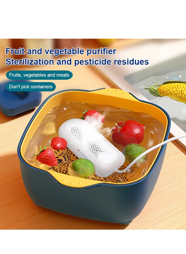 AROAQ Fruit And Vegetable Washing Machine,  Multifunctional Fruit And Vegetable Purifier Cleaning Machine, Capsule Shape Disinfection Machine For Cleaning Fruits And Vegetables - Image 4
