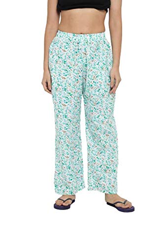 CIERGE Women's Cotton Printed Casual Style Pyjama/Pajama (Pink Linen, Pink, Green; Pack Of 3) - Image 5