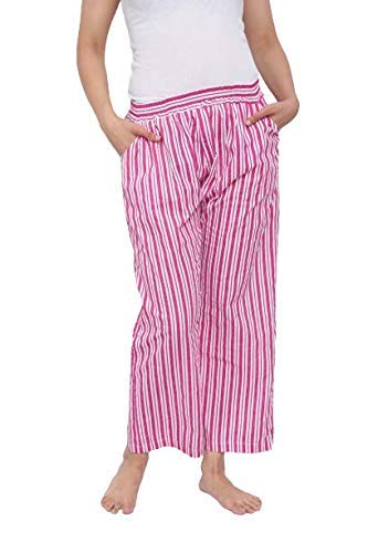 CIERGE Women's Cotton Printed Casual Style Pyjama/Pajama (Pink Linen, Pink, Green; Pack Of 3) - Image 2