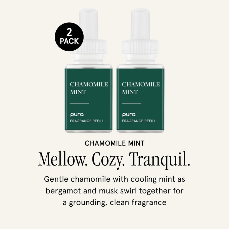 Pura Malodor Refill - Smart Home Air Diffuser - Up to 120-Hours of Premium Fragrance per Refill - Diffuser Fragrance - Air Deodorizer & Odor Eliminator - 2 Pack, Clementine Mango - Image 2