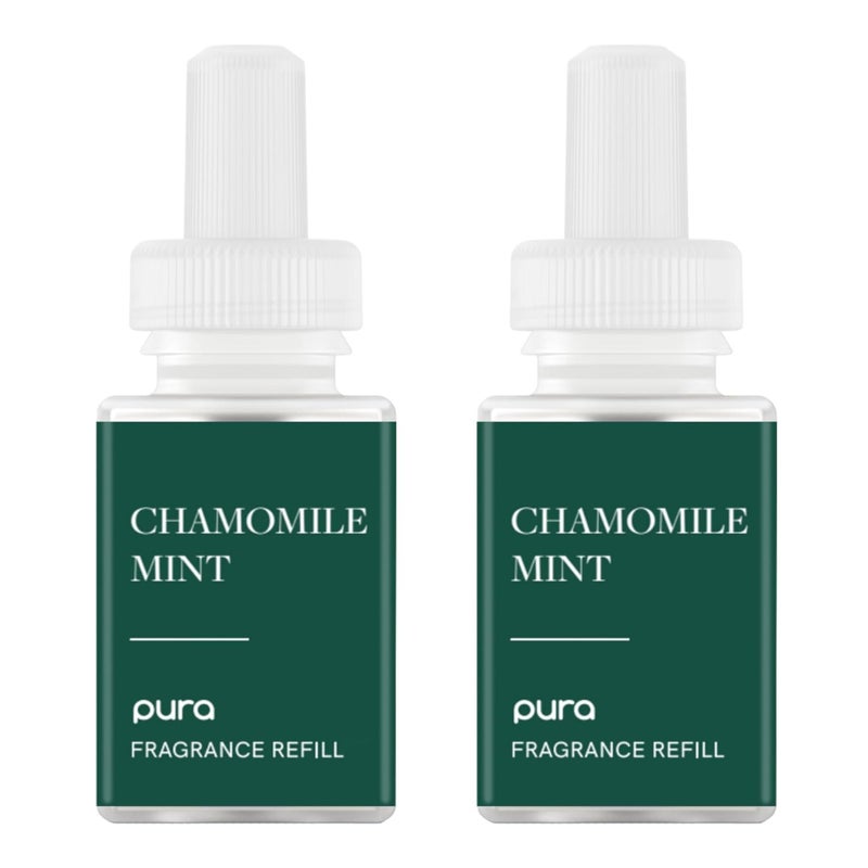 Pura Malodor Refill - Smart Home Air Diffuser - Up to 120-Hours of Premium Fragrance per Refill - Diffuser Fragrance - Air Deodorizer & Odor Eliminator - 2 Pack, Clementine Mango - Image 1