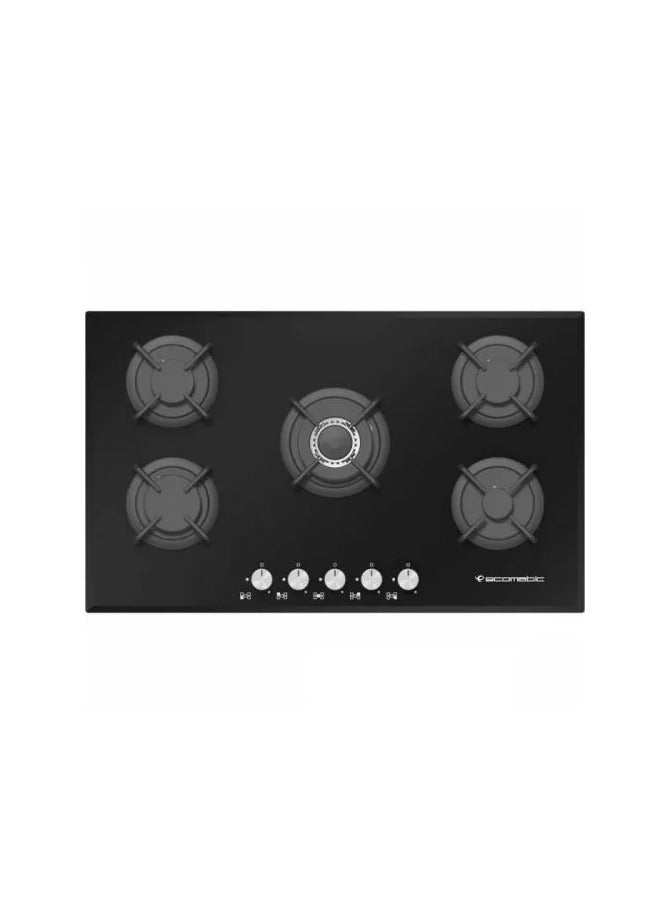 بوتاجاز بلت إن ايكوماتك، غاز، 90 سم، 5 شعلة، S907IG - اسود