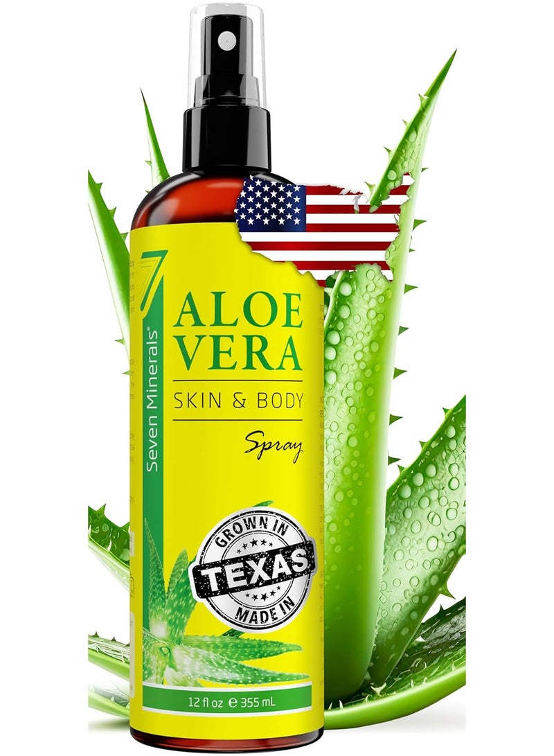 Seven Minerals Organic Aloe Vera Spray for Body & Hair 12 fl oz