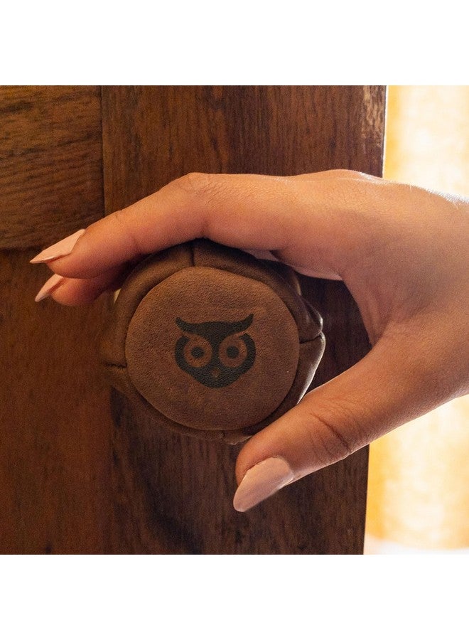 Hide & Drink, Stylish Door Knob & Car Gear Cover, Safety Multi-Purpose Cover, Proof Doors, Baby Proof Door Knob Cover, Full Grain Leather, Handmade, Bourbon Brown - Image 2