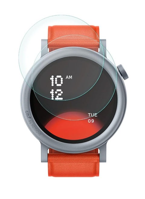 عبوة من قطعتين واقي شاشة زجاجي مقوى لساعة CMF Watch Pro 2، مقاوم للخدوش وخالي من الفقاعات