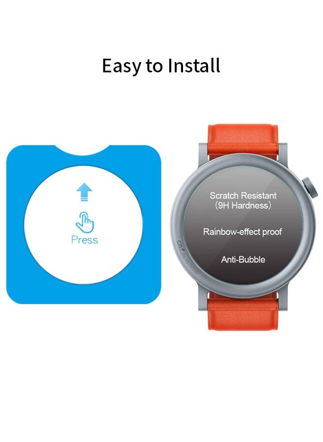 سجيت - عبوة من قطعتين واقي شاشة زجاجي مقوى لساعة CMF Watch Pro 2، مقاوم للخدوش وخالي من الفقاعات - Image 1