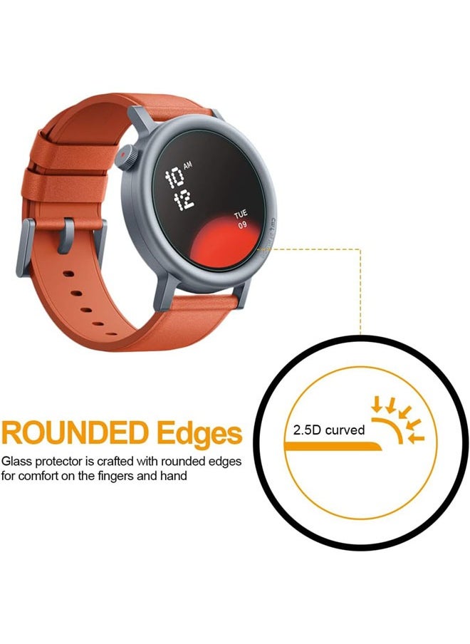 سجيت - عبوة من قطعتين واقي شاشة زجاجي مقوى لساعة CMF Watch Pro 2، مقاوم للخدوش وخالي من الفقاعات - Image 1