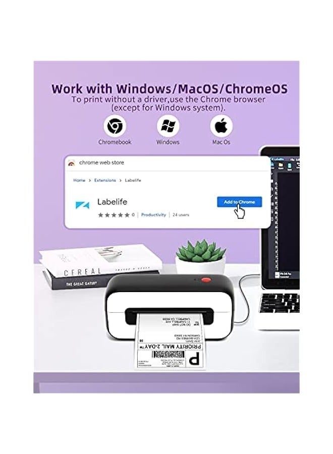 phomemo USB Thermal Label Printer for Shipping Packages - Desktop Label Printers for Small Business - Compatible with USPS, Etsy - Supports Multiple Systems - Black - Image 4