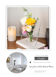 HEROCKX Art vase ornaments, acrylic vase simple flower arrangement ornaments, can be hydroponically cultivated, the vase is suitable for home and desk  - Image 2