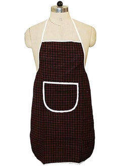Kuber Industries Checkered Design Cotton Kitchen Apron With Front Pocket Multi 79  - Image 1