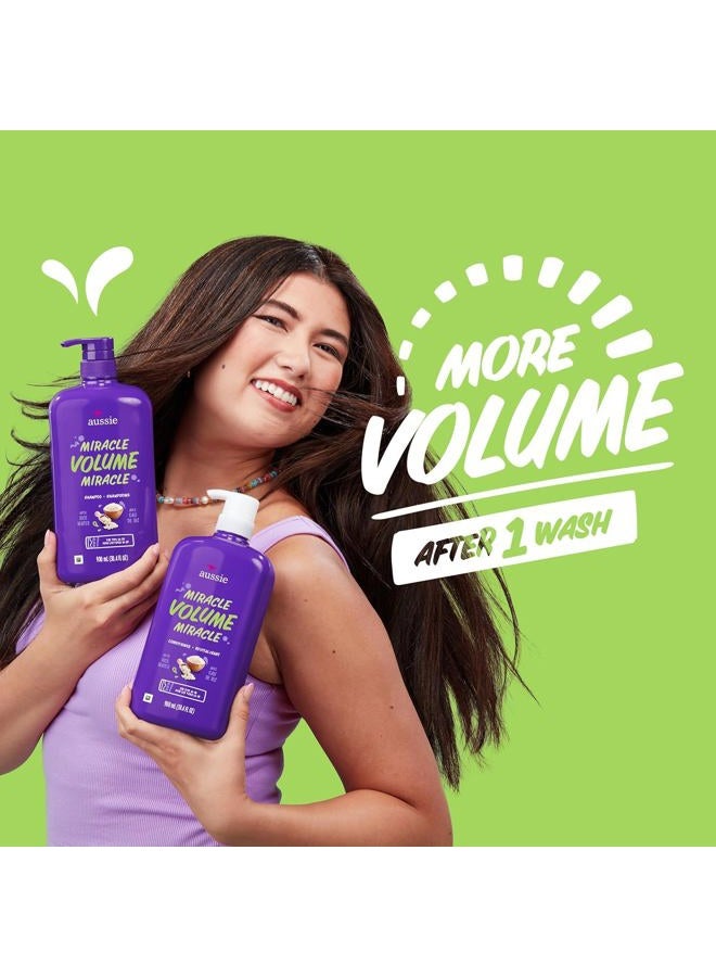 Aussie Miracle Volume with Plum Bamboo, Paraben Free Shampoo, 26.2 Fl Oz - Image 3