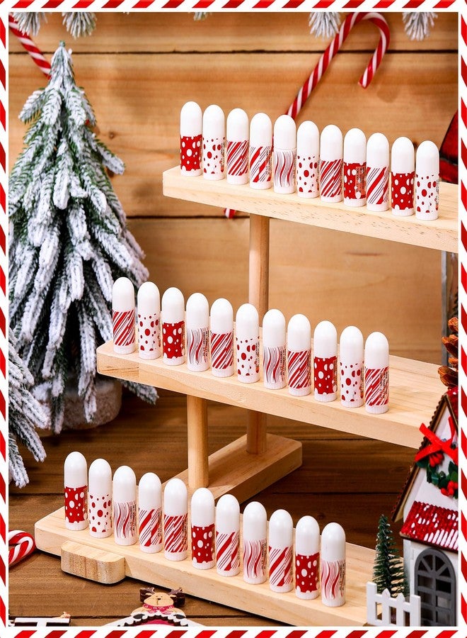Sacubee 50 Pcs Christmas Lip Balm Bulk Mini Candy Cane Peppermint Flavor Lip Balms Bulk Christmas Stocking Stuffers Xmas Party Gifts Small Thank You Employee Appreciation Gifts for Women Men (Mixed Candy - Image 4
