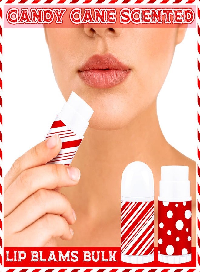 Sacubee 50 Pcs Christmas Lip Balm Bulk Mini Candy Cane Peppermint Flavor Lip Balms Bulk Christmas Stocking Stuffers Xmas Party Gifts Small Thank You Employee Appreciation Gifts for Women Men (Mixed Candy - Image 3