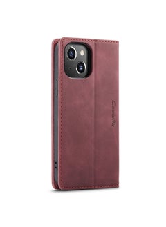 CaseMe iPhone 15 Leather Case Wallet Flip Cover Card Slots Magnetic Closure Stand Phone Holder Function Fold Shockproof Protective Full Protection Anti-drop Anti-scratch Accessory For iPhone 15  - Image 5