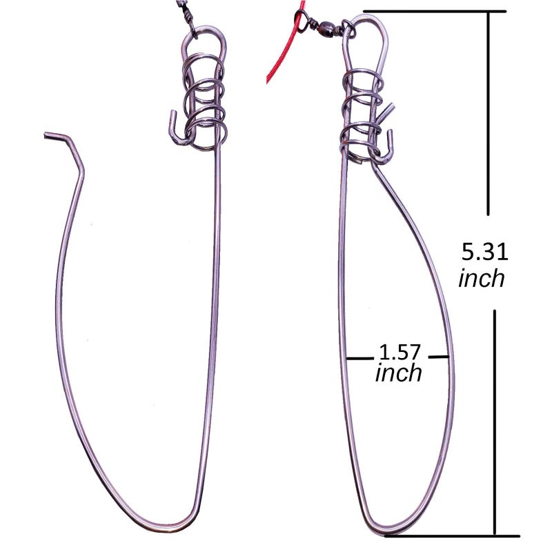 LAIBOREC Fish Stringer, Fishing Stringer Clip Live Fish Lock, with High Strength Snaps/Buckles, Big Fish Wire Rope Cable Fishing Holder Kit with Float and Plastic Handle - Image 4