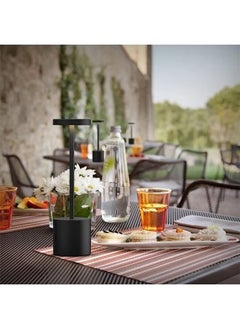 Beauenty Rechargeable Cordless Metal Table Lamp Outdoor Portable Battery Operated Desk Lamps 3-Levels Brightness Wireless Powered Small Night Light for Restaurants Garden Patio Bedroom Black  - Image 4