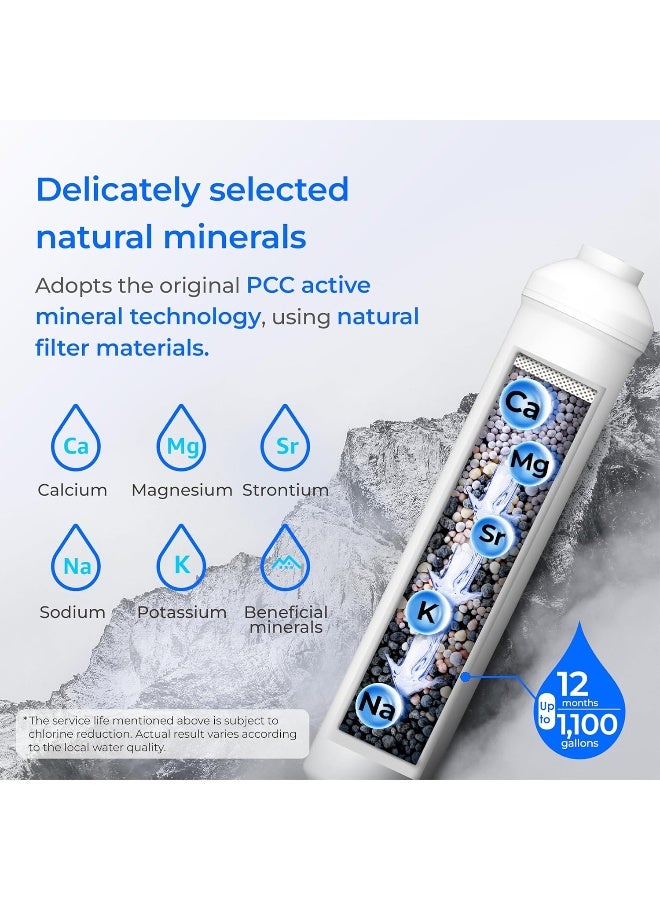 Waterdrop Remineralization Filter WD-MNR35, 1/4" Quick Connect Mineral Filter for Reverse Osmosis System, Restore Essential Minerals for RO System, RO Mineral Filter, Under Sink Water Filtration - Image 3