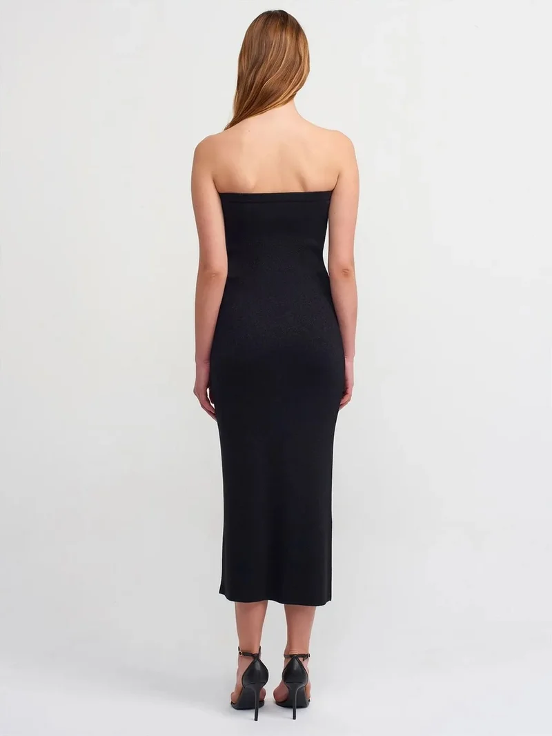 ديلفين Dilvin Strapless Midi Bodycon Dress