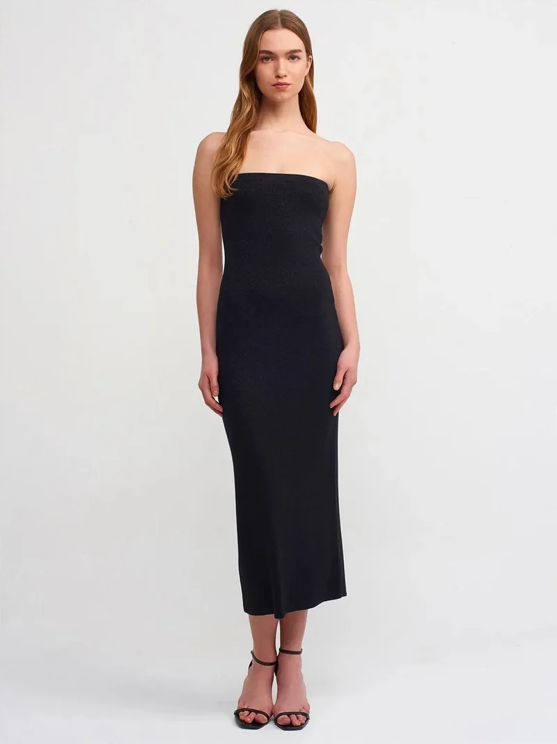 ديلفين Dilvin Strapless Midi Bodycon Dress