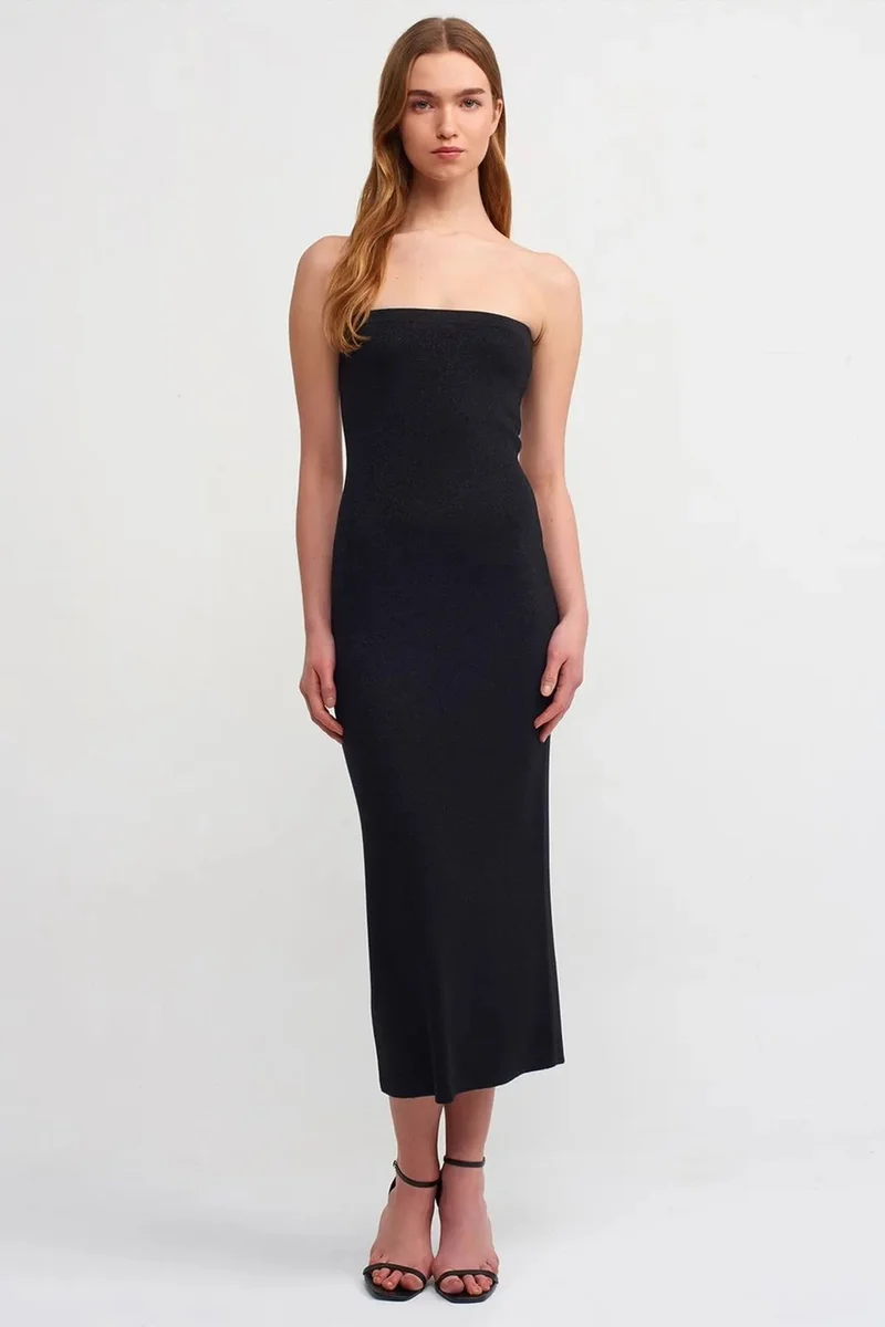 ديلفين DILVIN Strapless Midi Bodycon Dress
