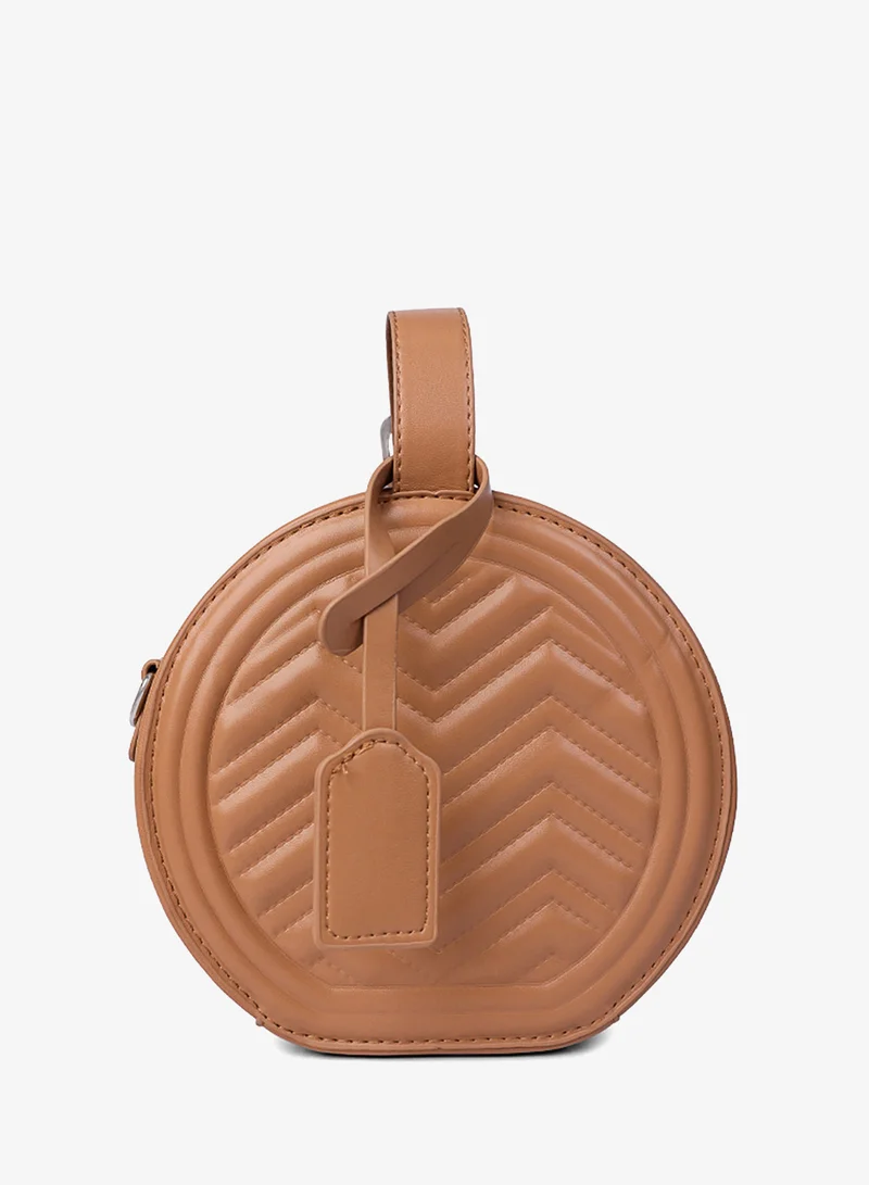 London Rag Tan Round Quilted Sling Bag